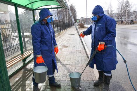 В Ханты-Мансийске началась санитарная обработка улиц 