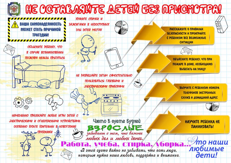 "Не оставляйте детей без присмотра"