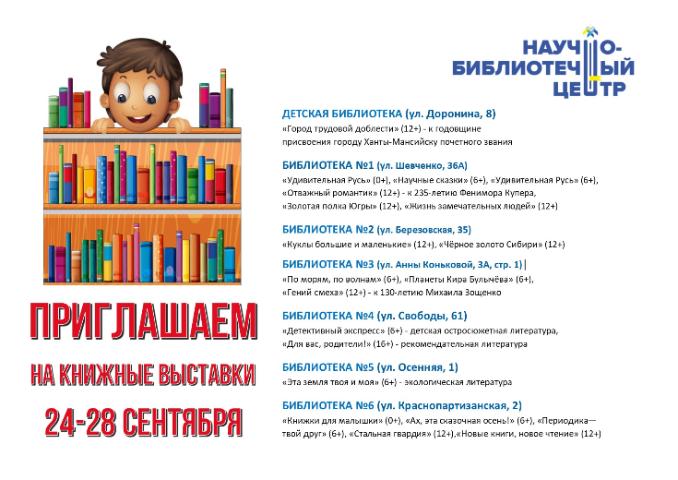 Книжные выставки в городских библиотеках