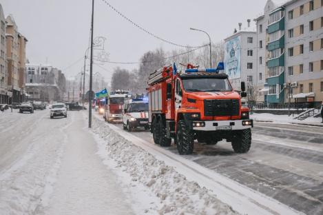 В Ханты-Мансийске состоялся парад пожарной техники