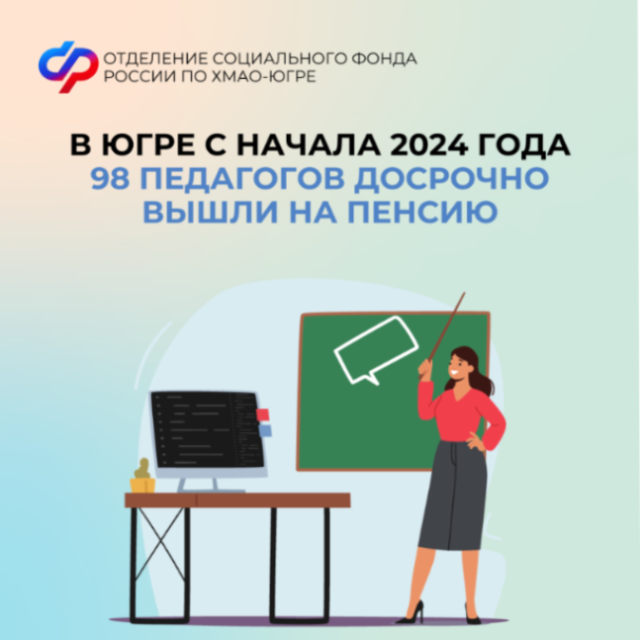 В Югре с начала 2024 года 98 педагогов досрочно вышли на пенсию